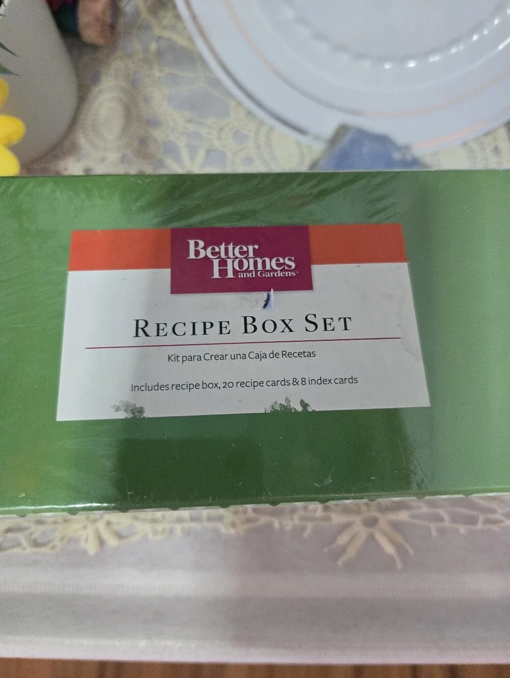 4/$15 Better Homes & Gardens Recipe Box Set | Sealed Green Vintage Cottagecore